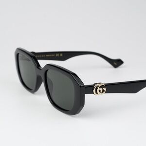 NEW Gucci GG1535S 001 Black Grey Men Geometric Sunglasses GG 1535S